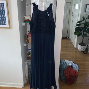 Picture Perfect Navy Blue Lace Maxi Dress